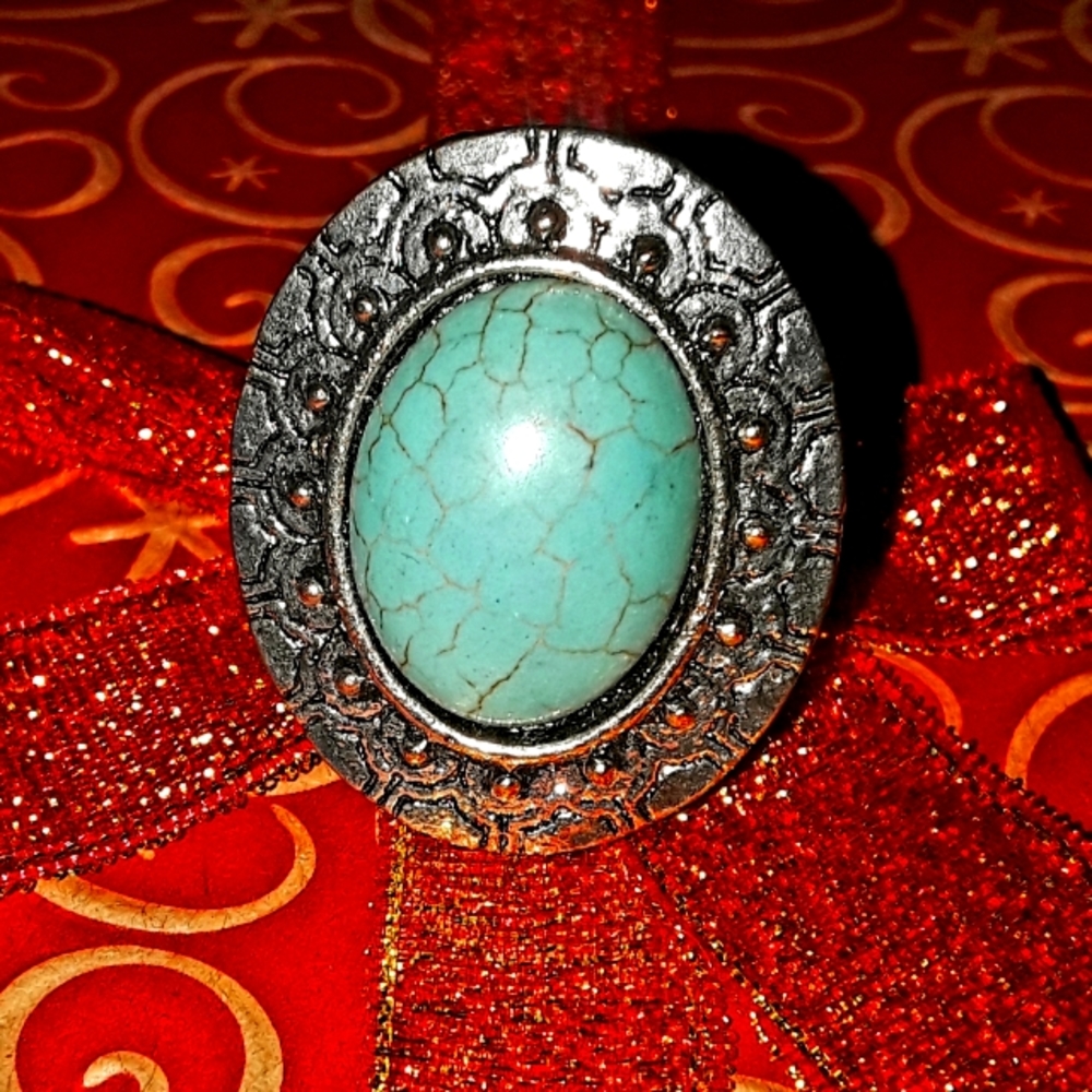 Turquoise adjustable ring